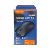 Mouse Óptico com Fio USB 1200 DPI Preto MOU-11178
