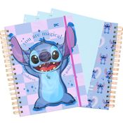 Caderno Inteligente Smart Stitch Universitário 80 Folhas Tira-Põe Disney