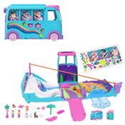 Polly Pocket Estojo Aventura Sobre Rodas com Pets - Mattel