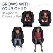 Cadeirinha de Carro Conversível Britax One4Life, 10 Anos de Uso de 2,3 a 54 Kg, Tecido Lavável na Máquina, Ônix