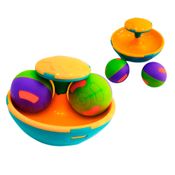 Brinquedo infantil gira ball pião chocalho colorido JPbrink