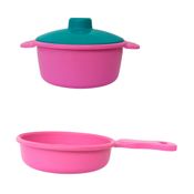 Brinquedo kit chefe kids New Collection 2 panelas + frango