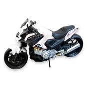 Moto de brinquedo fire Light branca 30cm 475 BS Toys