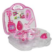 Maleta Doutor com Acessórios 14 Acessórios Rosa Menina DMToys