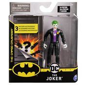 Boneco Coringa Terno Preto Articulado Acessórios - 10cm