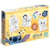 Kit De Pintura Infantil Com Cavalete Stitch Disney Nig 4102