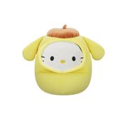Bicho de Pelúcia Squishmallows SanRio Sunny 4174 Hello Kitty Capuz Pompompurim