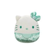 Pelúcia Squishmallows Hello Kitty Verde Sunny 3878 – Edição Especial 50 Anos Sanrio com Toque Aveludado Super Macio e Colecionável