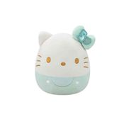 Pelúcia Squishmallows Hello Kitty Verde Sunny 3877 – Edição Especial de 50 Anos Colecionável e Super Macia