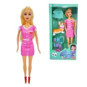 Boneca Doutora Veterinária Fashion PI4494 com Acessórios e Cachorrinho Corgi – Diversão e Cuidados para Crianças