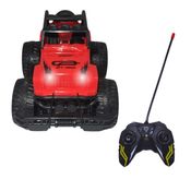 Carrinho de Controle Remoto Off-Road Jipe Vermelho Pica Pau – Brinquedo Radical com Rodas Grandes para Aventuras Divertidas