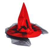 Chapéu de Bruxa Vermelho PI4709 Pica Pau – Acessório Divertido para Fantasia de Halloween Infantil ou Adulto com Estilo Mágico