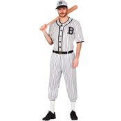 Fantasia Jogador de Beisebol Americano Masculino Adulto de Luxo Com Boné