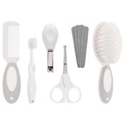 KIT CUIDADOS COM BEBE 9 PECAS COM ESTOJO CINZA  - BUBA