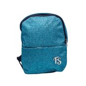 Mini Mochila De Costas Fiorella Sotti Brilhosa Azul