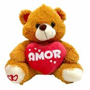 Pelucia Urso Com Coracao Caramelo 32cm +3 Anos Fizzy