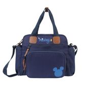 Bolsa Maternidade Premium Decorada Mickey Azul com Trocador BabyGo