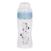 Mamadeira Wide Neck Ortodôntica Bico Macio 270ml Azul 101 Dálmatas