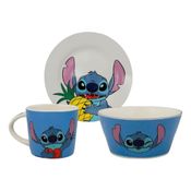 Kit 3 Peças De Café Da Manhã - Tarde Lanche Stich Disney