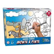 Quebra-cabeça Infantil - Monte E Pinte - Safari - 24 Peças