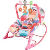 Cadeira de Descanso e Balanco Baby com Móbile Rosa Guta Guti | DM Toys