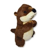 Lontra de Pelúcia Fizzy Toys Macia, Fofa e Antialérgica para Crianças, Presentear ou Decorar com Muito Carinho