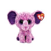 Bicho de Pelúcia Ty Beanie Boos Elefante Eva Original, Macio e Colorido para Crianças, Coleção e Presentes