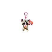 Bicho de Pelúcia Ty Beanie Boos Chaveiro Leopardo Livvie Colorido, Original e Fofo para Crianças e Presentes