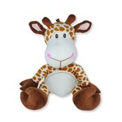 Girafa de Pelúcia Marrom Plush Fizzy Toys Theo Macia e Antialérgica para Crianças, Presente e Decoração