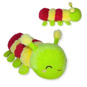 Centopeia de Pelúcia Verde Colorida Lumi Fizzy Toys Divertida, Macia e Ideal para Presentear