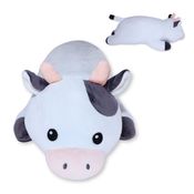 Vaca de Pelúcia Almofada Branca Plush Fizzy Toys Super Macia e Fofa para Presentear ou Decorar