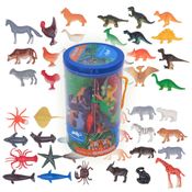 Balde de Animais Miniatura Animal Planet ZL20 EBN Kids com Diversos Bichos para Brincar e Aprender