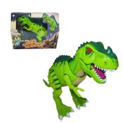 Dinossauro Tiranossauro Verde com Som, Movimento e Luzes Pica Pau Brinquedos PI4311 Interativo