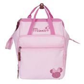 Mochila Maternidade Decorada Minnie Rosa com Trocador Babygo