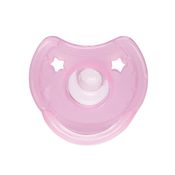 Chupeta de Silicone T1 Menina Rosa com Bico Convencional Calmante de 0 a 6 Meses