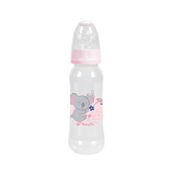Mamadeira Bico Macio com Tampa Higiênica Rosa Coala Menina 240ml BabyGo