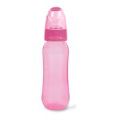 Mamadeira Bico Macio com Tampa Higiênica Rosa Menina 240ml BabyGo