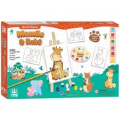 Kit De Pintura Infantil Em Madeira Mamãe e Bebe Nig - 0442