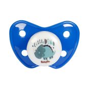 Chupeta T1 Little Dino Azul Menino C/ Bico De Silicone Ortodontico de 0 a 6 Meses BabyGo