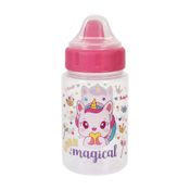 Copo De Transição Infantil C/ Tampa Higiênica e Válvula Redutora de Pingos Unicórnio 340ml BabyGo