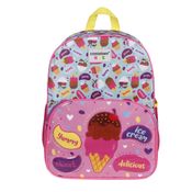 Mochila Escolar G Infantil Menina Ice Cream Sorvetinhos Container Kids