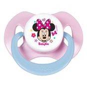 Chupeta T2 Minnie Rosa Menina Com Capuz e Bico de Silicone Ortodontico +6 Meses Disney