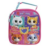 Lancheira Soft Infantil Menina Rosa Super Gatinhos Disney