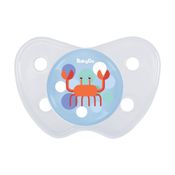 Chupeta T2 FUN Fundo do Mar Branca Menino Menina C/ Bico De Silicone Ortodontico +6 Meses BabyGo