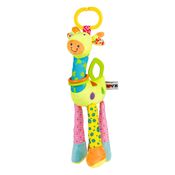 Mordedor Sensorial Argolinhas E Pelúcia Girafa Colorida Love