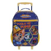Mala Escolar G c/ Rodinhas + Squeeze 340ml Infantil Menino Azul Um Cãozinho Genial Disney