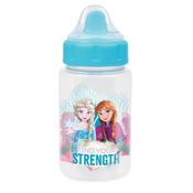 Copo De Transição Infantil Com Tampa Higiênica e Válvula Redutora de Pingos 340ml Azul Frozen Princesas Disney