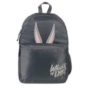 Mochila G Juvenil Menino Looney Tunes Pernalonga Cinza