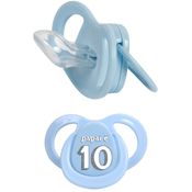 Kit 12 Chupeta Ortodôntica Premium T2 Papai é 10 Azul +6m Babygo