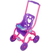 Carrinho de Bonecas Rosa Brinquedo para Colocar Bonecas Princesinha Presente Meninas